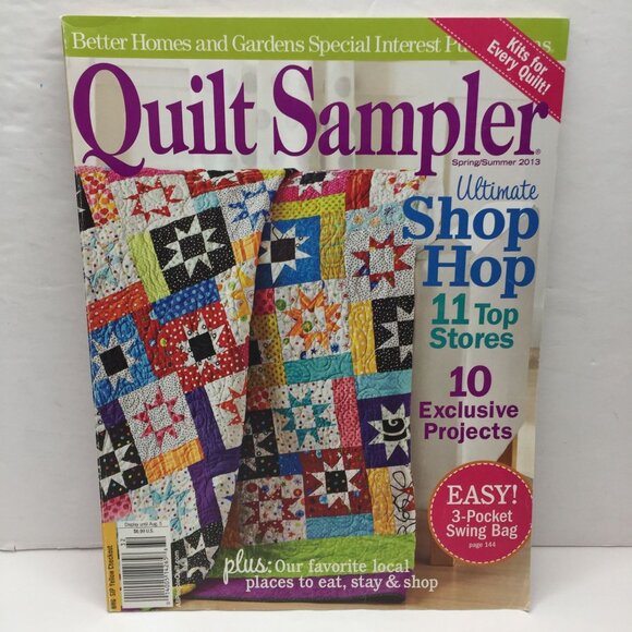 Better Homes Garden Quilt Sampler Magazine Spring Summer 2013 10 Unique Projects - Picture 1 of 10